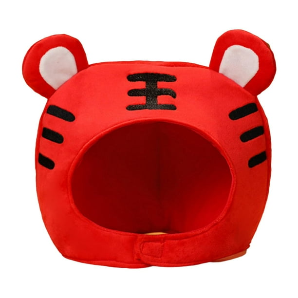 Sombrero con forma de animal para fotos, bonito y novedoso tocado decorativo informal. rojo