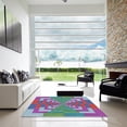 thumbnail image 6 of Ahgly Company Indoor Rectangle Patterned Blue Abstract Area Rugs, 5' x 7', 6 of 6