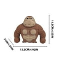 thumbnail image 3 of Penmahua Plastic Stretch Monkey Sensory Fidget Toy For Stress Relief Children And Adults Brown 1 Piece Elastic Squeeze Animal Figurine, 3 of 5