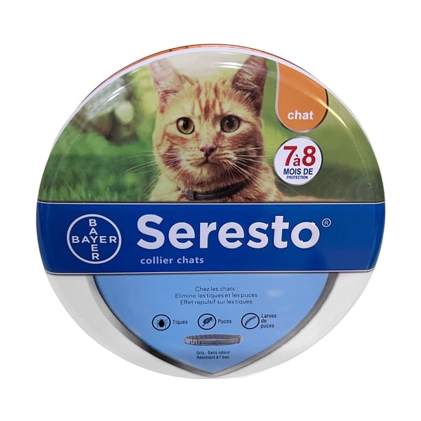 Collar Repelente Pulgas Y Garrapatas para para Cachorros Gatos Grandes (gatos 38 Cm/Versión Francesa)