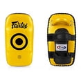 thumbnail image 4 of Almohadillas Fairtex KPLC5 para muay thai ligeras, negras y doradas, 4 of 5