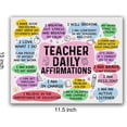thumbnail image 2 of Inspirational Teacher Poster Canvas Wall Art for Office Home Decor,Motivational Affirmation Teacher Daily Affirmations Quote Canvas Print Wall Art Painting Ready to Hang Gifts,Easel & Hanging Hook, 2 of 7