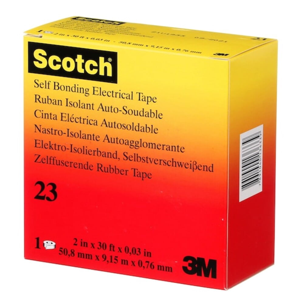 3m Electrical Tape, Black, 10 yd L, 2 in W 23-2X30FT