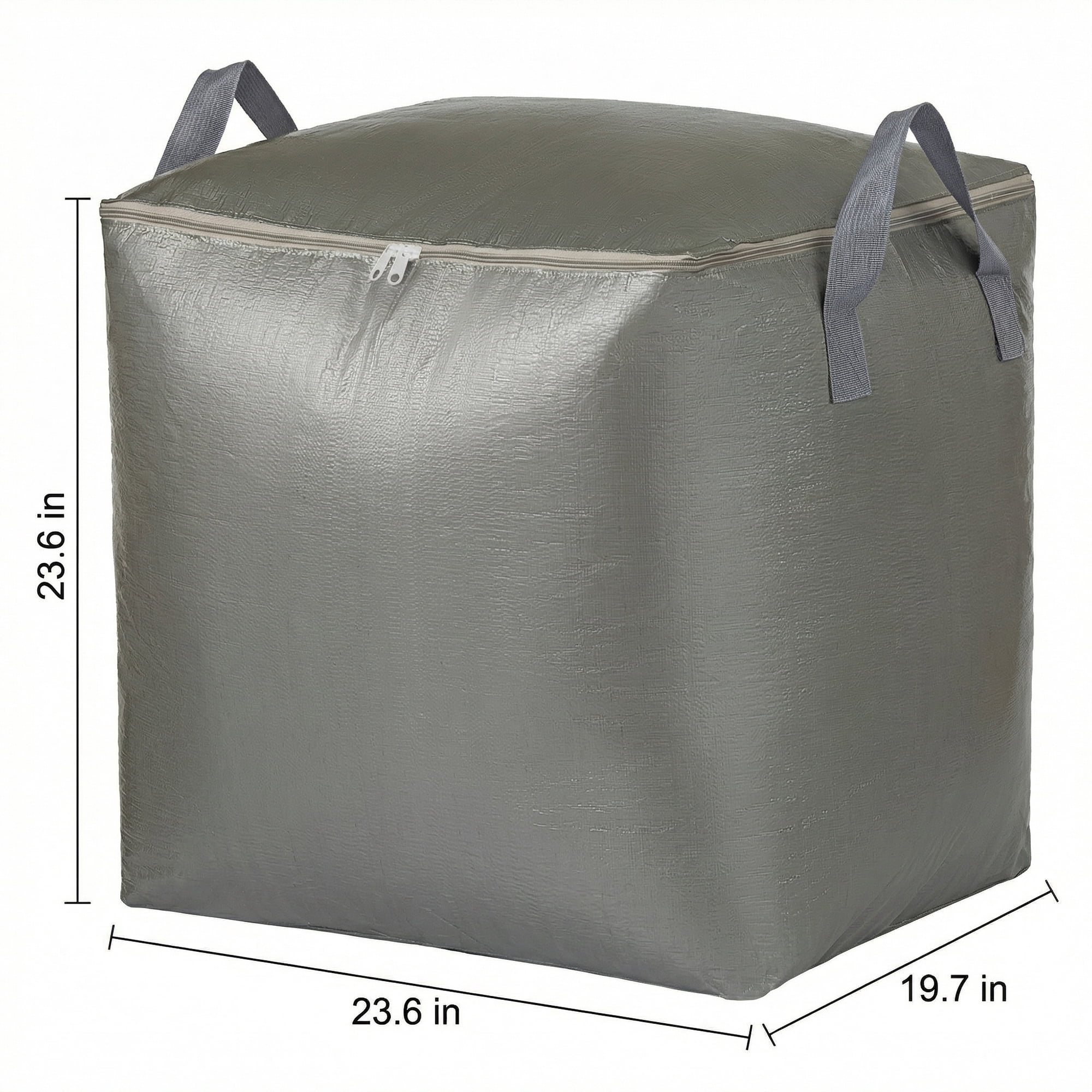 Unique Bargains Clothes Storage Bag with Handles Grey 23.6"x19.7"x23.6"