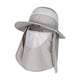thumbnail image 1 of Sombrero de pesca, sombrero para el sol, senderismo, con solapa de cuello desmontable, gorra de viaje de verano Gris claro, 1 of 9