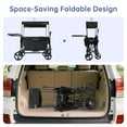 thumbnail image 6 of Vipsafe Foldable Wagon Stroller for 2 Kids, Multifunctional Wagon with Detachable Canopy, Pull & Push Handle, and Easy Storage, Black, 6 of 11