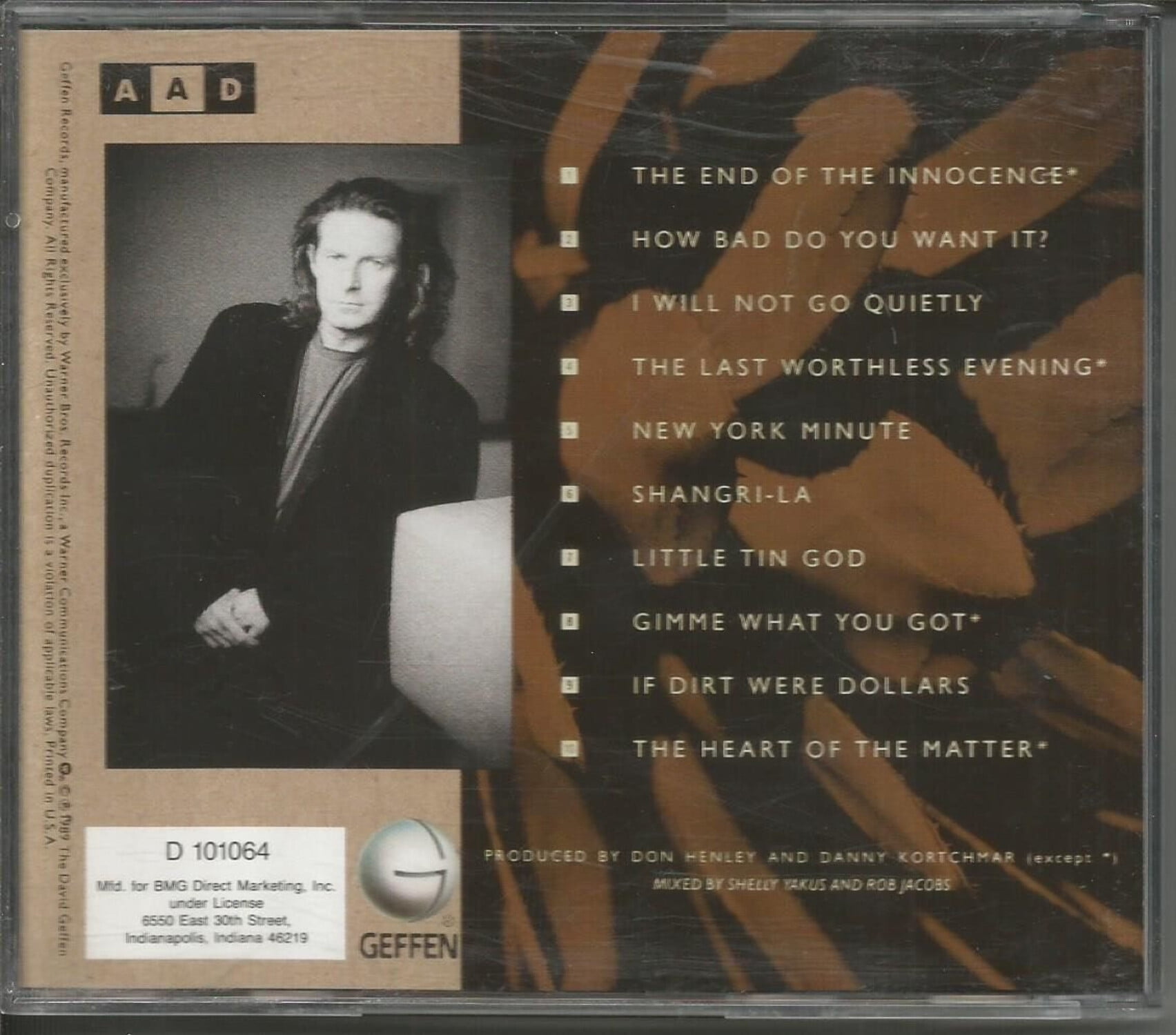 Eagles & Don Henley レコード Don Henley-The End of The Innocence 1989 BMG Record Club