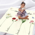 thumbnail image 5 of Family Flower Name Blanket, Personalized Gift for Mom Grandma Dad, Birth Month Garden Fleece Blanket, Family for Daughter Pets 40"x30", 5 of 6