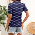 thumbnail image 6 of Trgacdwlo Polka Dot Womens Golf Polo Shirts Collared V Neck Short Sleeve Shirts for Women Summer Boho Retro Women Polo Shirt Navy S, 6 of 6