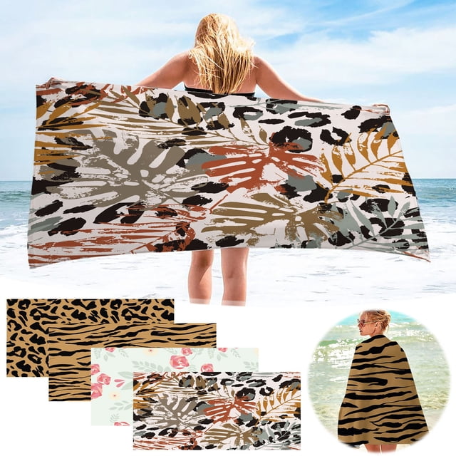 Sandproof Beach Towel - Quick Dry Microfiber, 30x60 Inch for Travel, Pool & Outdoor Use