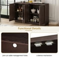 thumbnail image 4 of Aukfa Accent Cabinet 4-Door Sideboard Buffet w/ Adjustable Shelves for Kitchen/Living Room,Espresso, 4 of 8