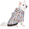 thumbnail image 2 of Fotbe Tulips Flowers Print Small Dog Sweater Hoodies Pet Grey Hooded Soft Fleece Sweatshirts with Pocket Fall Winter Puppy Cat Sweaters Warm Clothes-XX-Large, 2 of 7