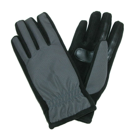 UPC 022653704395 product image for Isotoner Womens Charcoal Nylon Active smarTouch Matrix Cold Weather Gloves (M/L) | upcitemdb.com