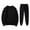 Black, variant on ZZwxWA Mens 2 Piece Outfits Casual Pullover Sweatshirt Tracksuit Joggers Sweatpants Sweatsuit Set Jogging Athletic Suits Online Shopping