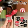 Cafe Cup Deluxe, Four Reusable Single Cup Pods, As Seen on TV