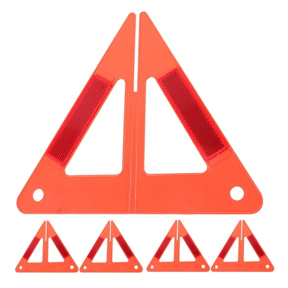 Minkissy 5Pcs High Visibility Reflective Triangle Warning Sign for Car Emergency Road Safety