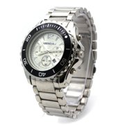 Geneva Plated Metal Analog Round Quartz Round Wrist Watch Silver