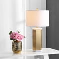 thumbnail image 3 of SAFAVIEH Alya 28 In. High Table Lamp, Brass Gold/White, Set of 2, 3 of 7