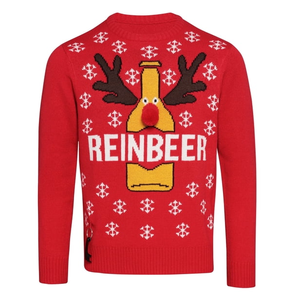 Christmas Shop - Jersey navideño Reinbeer para adultos (Rojo)