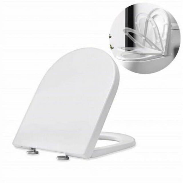Vidrios del retrete del freno de la caída del asiento del inodoro en la tapa blanca del retrete para el asiento del retrete del cuarto de baño