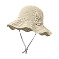 thumbnail image 5 of Sun Hats for Women Women Knitted Solid Floral Summer Autumn Daily Sun Hat Beige One Size, 5 of 7