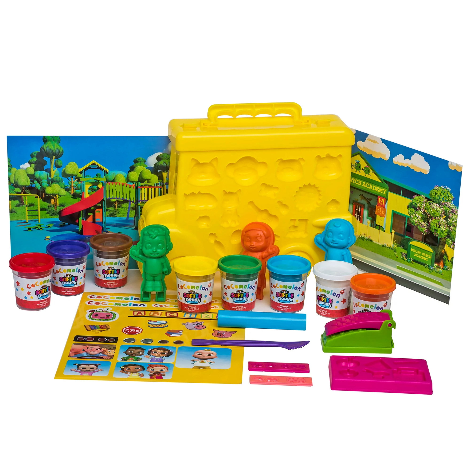 CoComelon: Mold & Play School Bus Softee Dough Kit, Kids Ages 3+