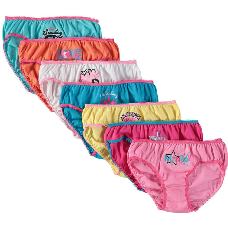 Rene Rofe Girls 7-16 Amber Bikini Underwear Panties (7-Pack) Multi 2T