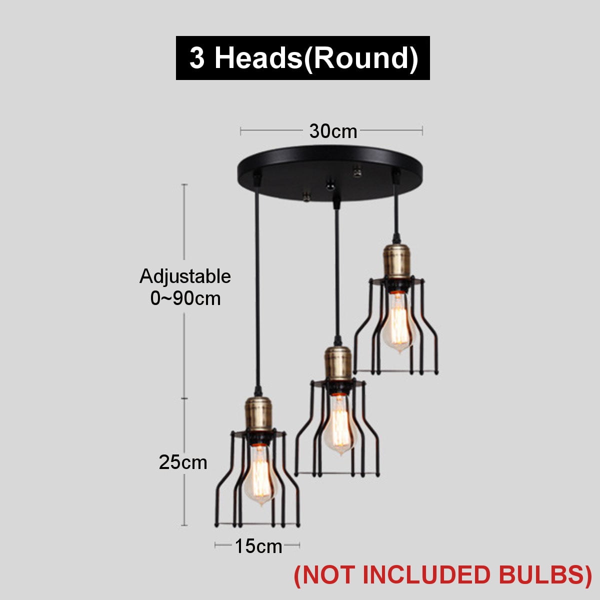 Industrial Antique Kitchen Island 3 Lights Metal Wire Cage Pendant Chandelier Lighting Fixtures Vintage Black Farmhouse Hanging Light 3 Sockets With Black Metal Cages Walmart Com Walmart Com
