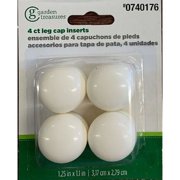 Garden Treasures 1-1/4 Table and Chair Leg Cap Inserts in White, Pack of 4