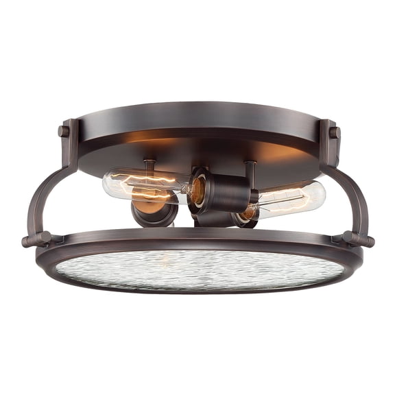 Designers Fountain Eaton Satin Copper Bronze 3 Light Flush Mount, 92123-SCB