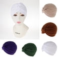 thumbnail image 4 of Mujeres señoras elástico turbante cabeza envoltura Chemo Bandana Hijab estilo indio sombrero Púrpura Zulema Sombrero de turbante para mujer, 4 of 8