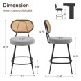 thumbnail image 6 of Counter Stool With Rattan Back, 6 of 7