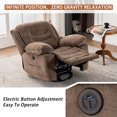 Large Power Swivel Rocker Recliner with Massage and Heat, USB Port