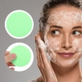 thumbnail image 2 of Unique Bargains 5 Pcs Compressed Facial Sponge Round Reusable Cleansing Puff Light Green, 2 of 5