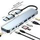 thumbnail image 1 of USB C Hub (8 In 1), With 100W Power Output, 4K 60Hz Port, 10Gbps USB C And 2 USB A Data Ports, Ethernet Port, MicroSD And SD Card Reader, 1 of 4