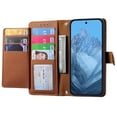 thumbnail image 4 of HLONK Wallet Case Compatible for  Pixel 9 / 9 Pro Fold Case with Card Slots Strap & Kickstand Leather with Zipper Shockproof Slim Cover Phone Case for  Pixel 9 / 9 Pro Fold Wallet Case Gr, 4 of 8