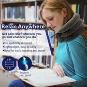 Cervical Neck Traction Device for Instant Neck Pain Relief - Inflatable & Adjustable Neck Stretcher Neck Support Brace(Crystal Velvet)+(Model 2022)+(Silver Gray)