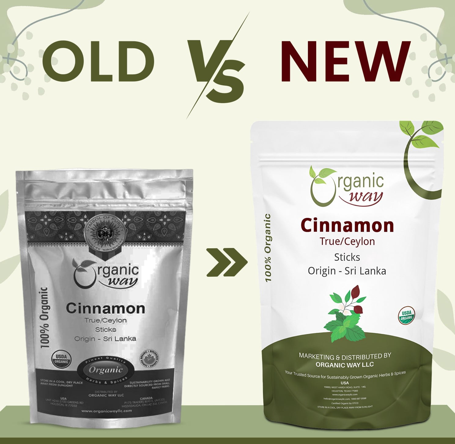 Organic Way True Ceylon Cinnamon Sticks (Cinnamomum Verum) - Adds Flavour | Organic & Kosher Certified | Raw, Vegan, Non GMO & Gluten Free | USDA Certified | Origin - Sri Lanka (1LBS / 16Oz)