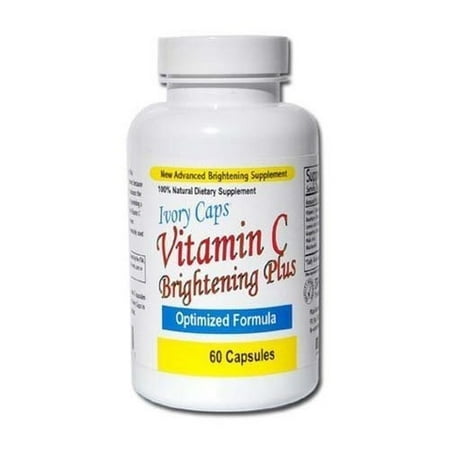60 Caps Supplement Pills - Ivory Caps Vitamin C Brightening Plus Pills Optimized Formula 60 Caps 1 Bottle