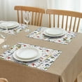 thumbnail image 3 of White Dinosaurs Names Species Pattern Summer Placemats Table Placemats Set Of 4-Linen Kitchen Washable Placemats Table Mats 11.8"x17.7" Non-Slip Heat Resistant, 3 of 6