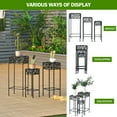 thumbnail image 6 of Costway Set of 3 Metal Plant Stand Flower Pot Holder Rack w/Colorful Ceramic Beads, 6 of 10