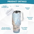 thumbnail image 4 of 40 oz Insulated Stainless Steel Tumbler Double Wall Stainless Steel Tumbler with 2-Way Drinking Christmas Tree in The Snow, 4 of 9