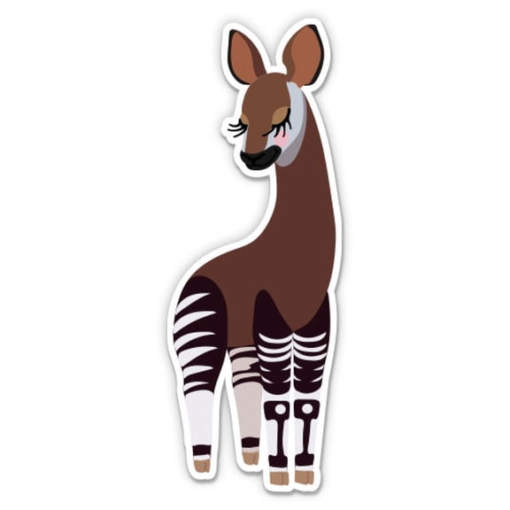 Okapi - 3" Vinyl Sticker - For Car Laptop Water Bottle Phone - Waterproof Decal