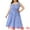 Blue, variant on Plus Size Square Neck Sleeveless Floral Flowy Midi Dress 3X Hot Pink