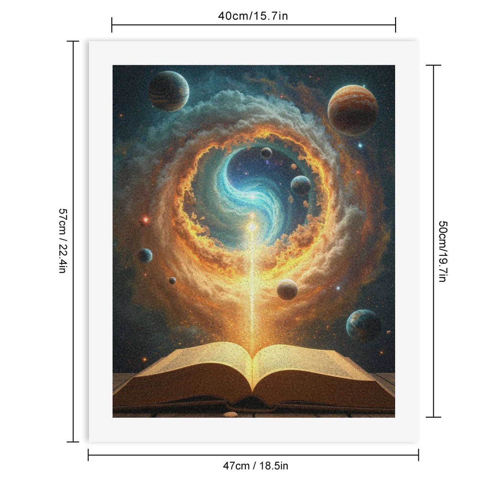 Paint By Numbers Kit for Adults Beginner - Cosmic Swirl Planets DIY Canvas Painting Kits for Adults, Frameless Paint By Number for Adults for Home Wall Decor 16x20 Inch