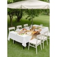 thumbnail image 5 of 54x80 Inch Outdoor Tablecloth with Umbrella Hole Zipper Rectangle Duck Flower Rectangular Tablecloths Outside Waterproof Cute Farm Animal Pastoral Pastel Blooms Patio Table Cover for Picnic Party, 5 of 8