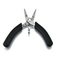 thumbnail image 2 of 1pc Stainless Steel Mini Flat Nipper Pliers Serrated Jaw and Wire Cutter Ferronickel with PVC Handle Black 10x5.5x1cm, 2 of 3