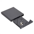 thumbnail image 3 of USB External CD DVD Drive, USB 2.0 Slim Protectable External Drive DVD-ROM Burner Player for Laptops PC Desktop Computer,1set * USB 2.0 optical drive recorders,Black, 3 of 8