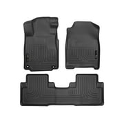 Husky Liners Weatherbeater Floor Mats | Fits 2012 - 2014 Honda CR-V | Front & 2nd Row, 3-pc Black - 98451