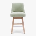 thumbnail image 6 of WestinTrends Genevieve 26" Upholstered Swivel Counter Height Bar Stool , Antique Oak/Desert Sage, 6 of 12